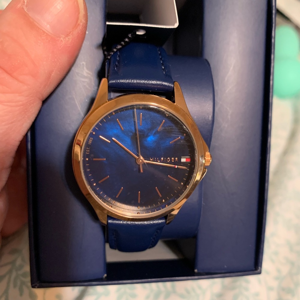 Beautiful Dark Blue Tommy Hilfiger watch NWT